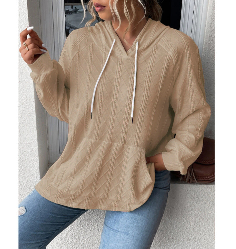 Women’s hoodie casual fit with textured design Lune London