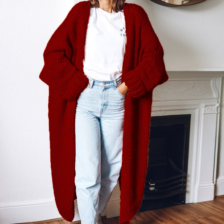 Ladies Chunky Knit Kimono Cardigan Lune London