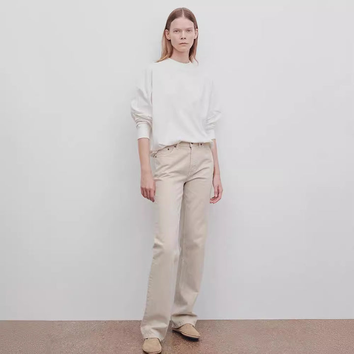 Pull décontracté à col rond pour femmes avec des manches surdimensionnées Chic & Stil
