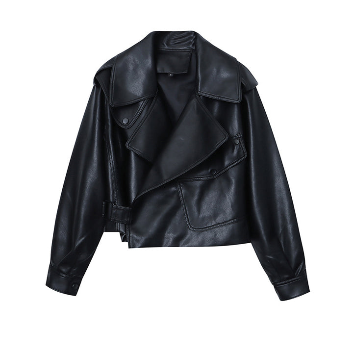 Ladies Fashion Biker Jacket made of Faux Leather Chic & Stil