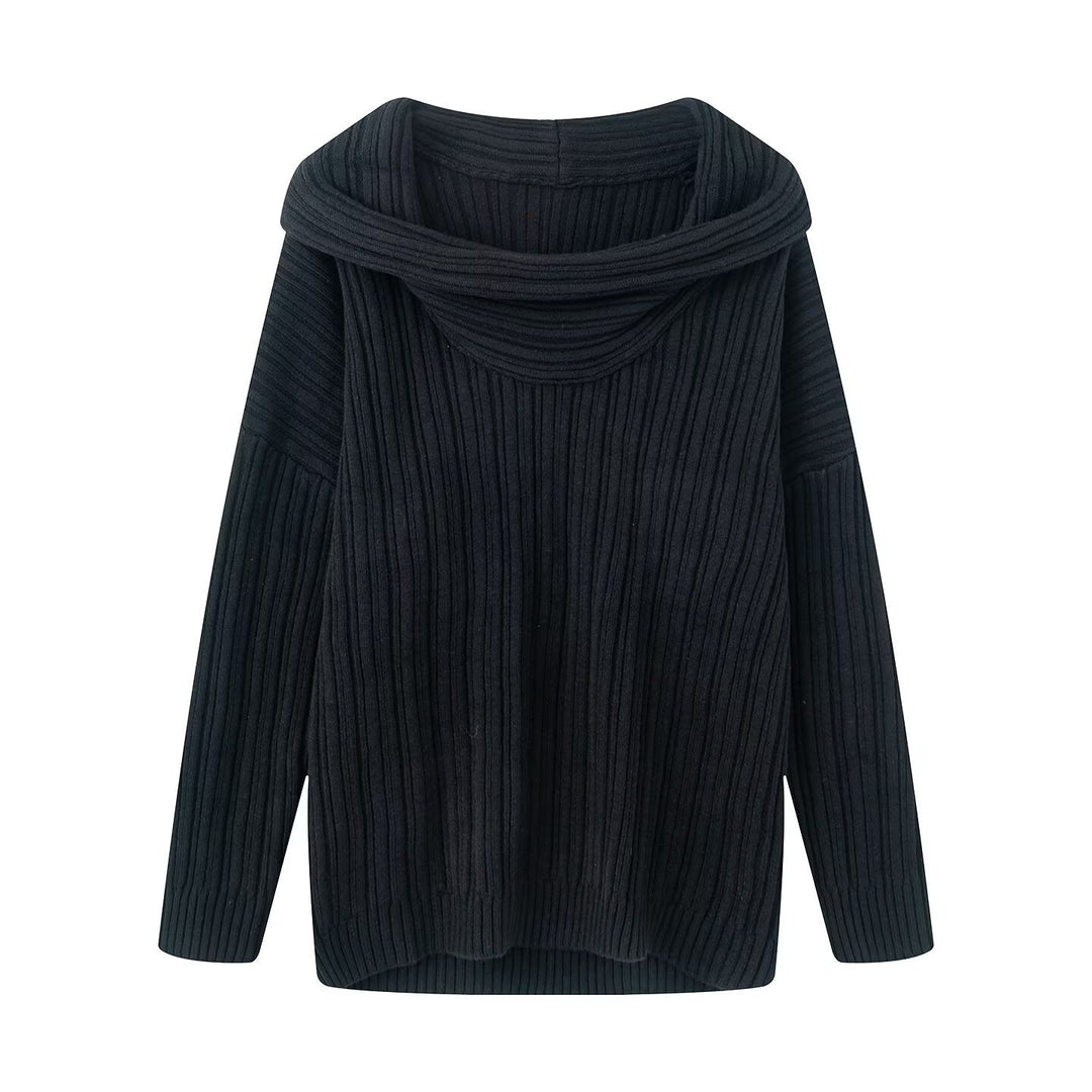 Pull en maille épaisse pour femmes avec un col roulé à la mode Chic & Stil