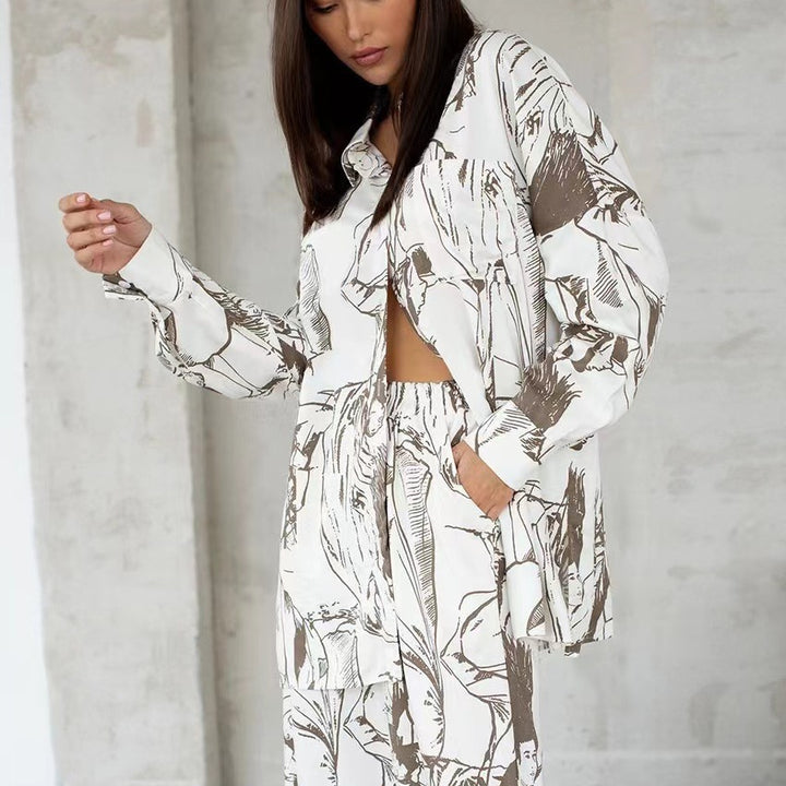 Women Elegant and Casual Blouse-Pants Combination Lune London