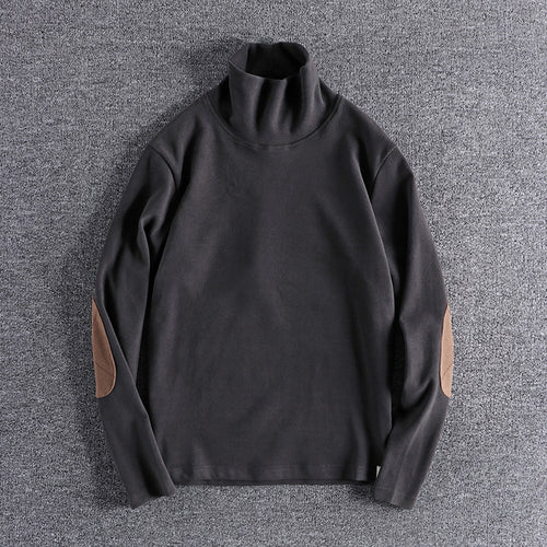 Men's polar fleece sweater with contrasting elbow patches Lune London