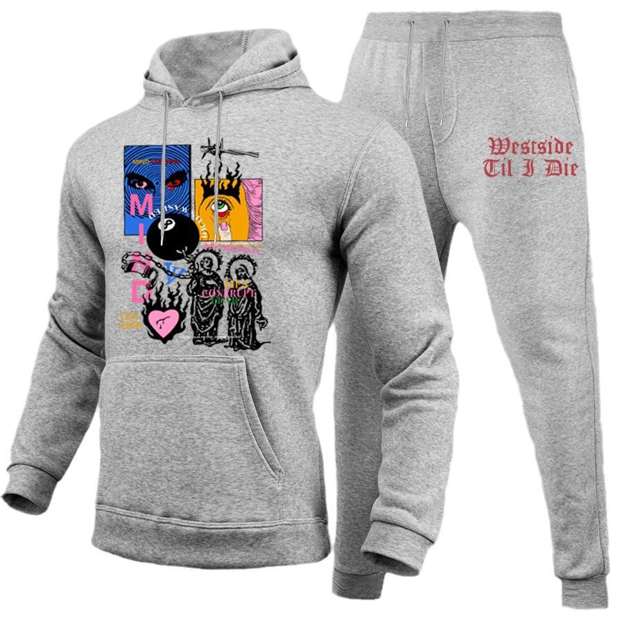 Lune London women's urban hoodie set and jogger pants with creative graphic design