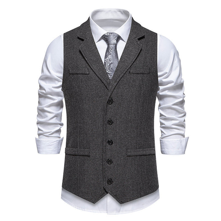 Elegant multipurpose jacket for men in chevron pattern with practical pockets Lune London