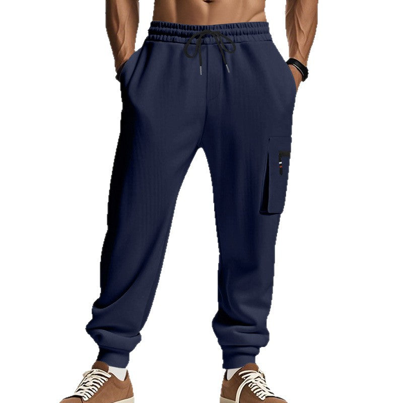Men's cargo pants with practical side pockets and elastic waist Lune London