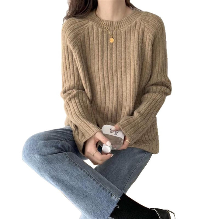 Pull en tricot côtelé confortable pour femme Chic & Stil