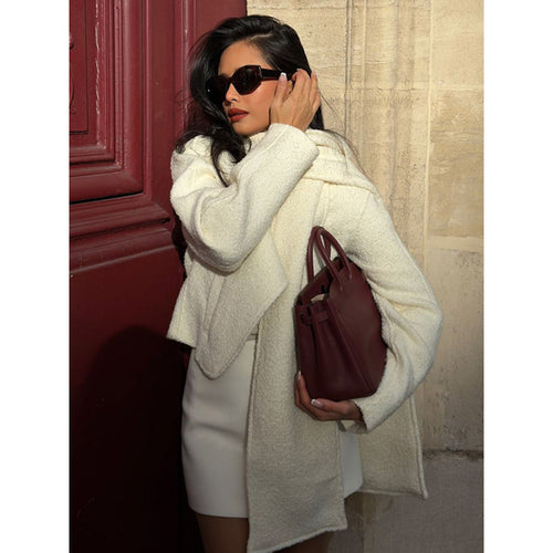 Casual knit jacket for women with a modern fit and voluminous sleeves Lune London