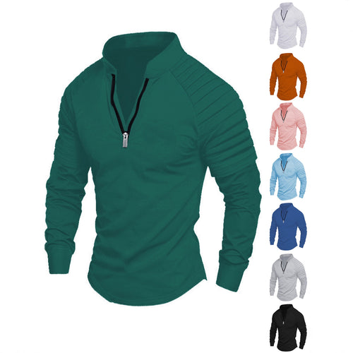 Sporty zip sweater for men with Lune London fashion accents