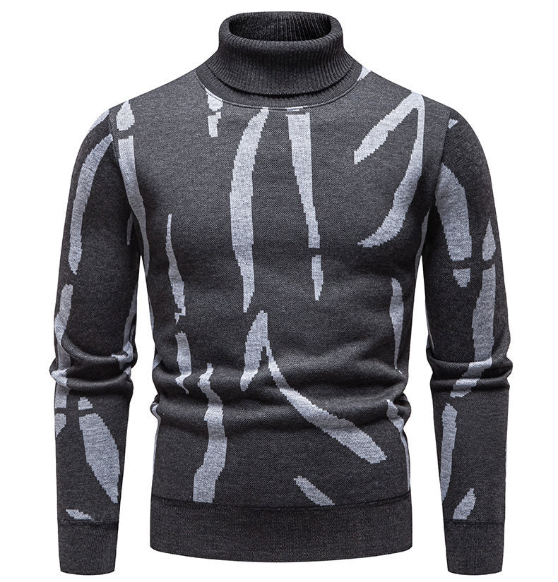 Trendy turtleneck for men with eye-catching pattern Lune London