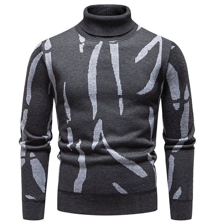 Trendy turtleneck for men with eye-catching pattern Lune London