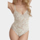 Women's Lace Bodysuit with Floral Design and Contouring Cut Lune London