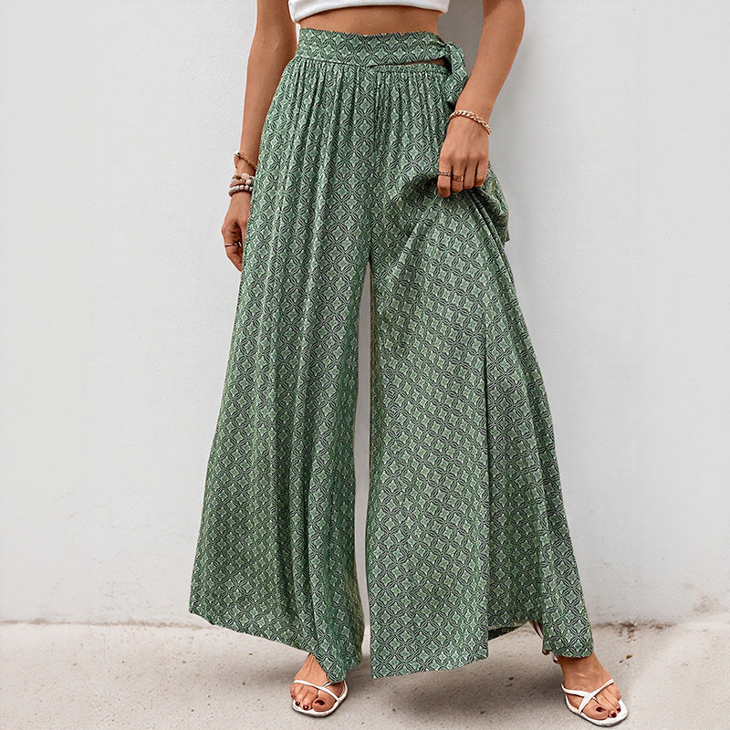 Lune London wide-leg boho printed pants for women