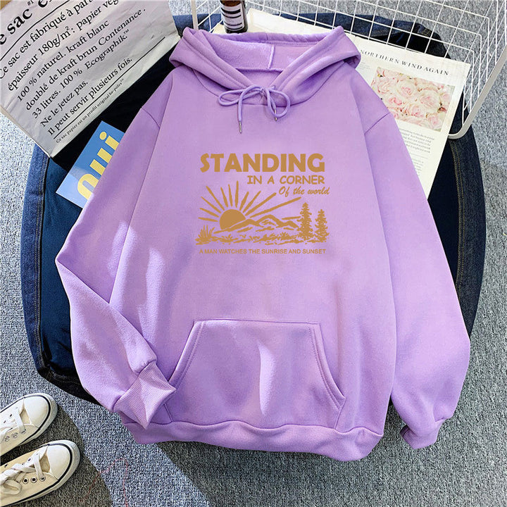 Women's hoodie with inspiring landscape design Chic & Stil