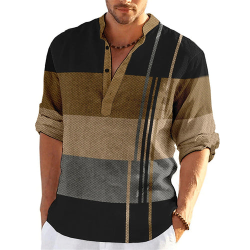 Lune London Casual Striped Popover Shirt for Men