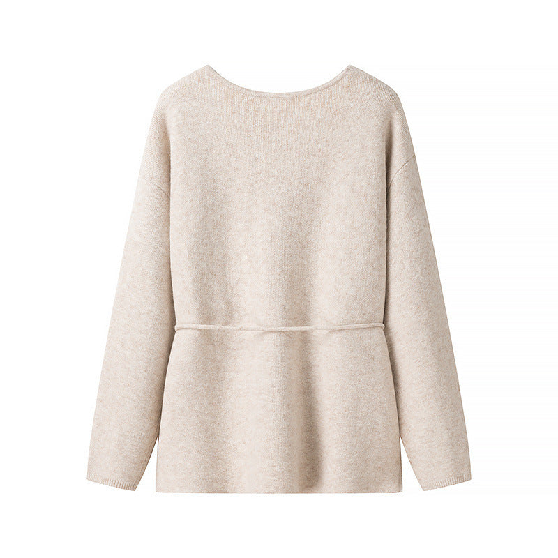 Cardigan féminin confortable avec ceinture à nouer et coupe moderne Chic & Stil
