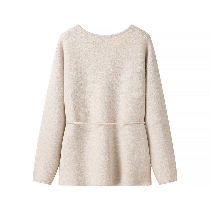 Cardigan féminin confortable avec ceinture à nouer et coupe moderne Chic & Stil