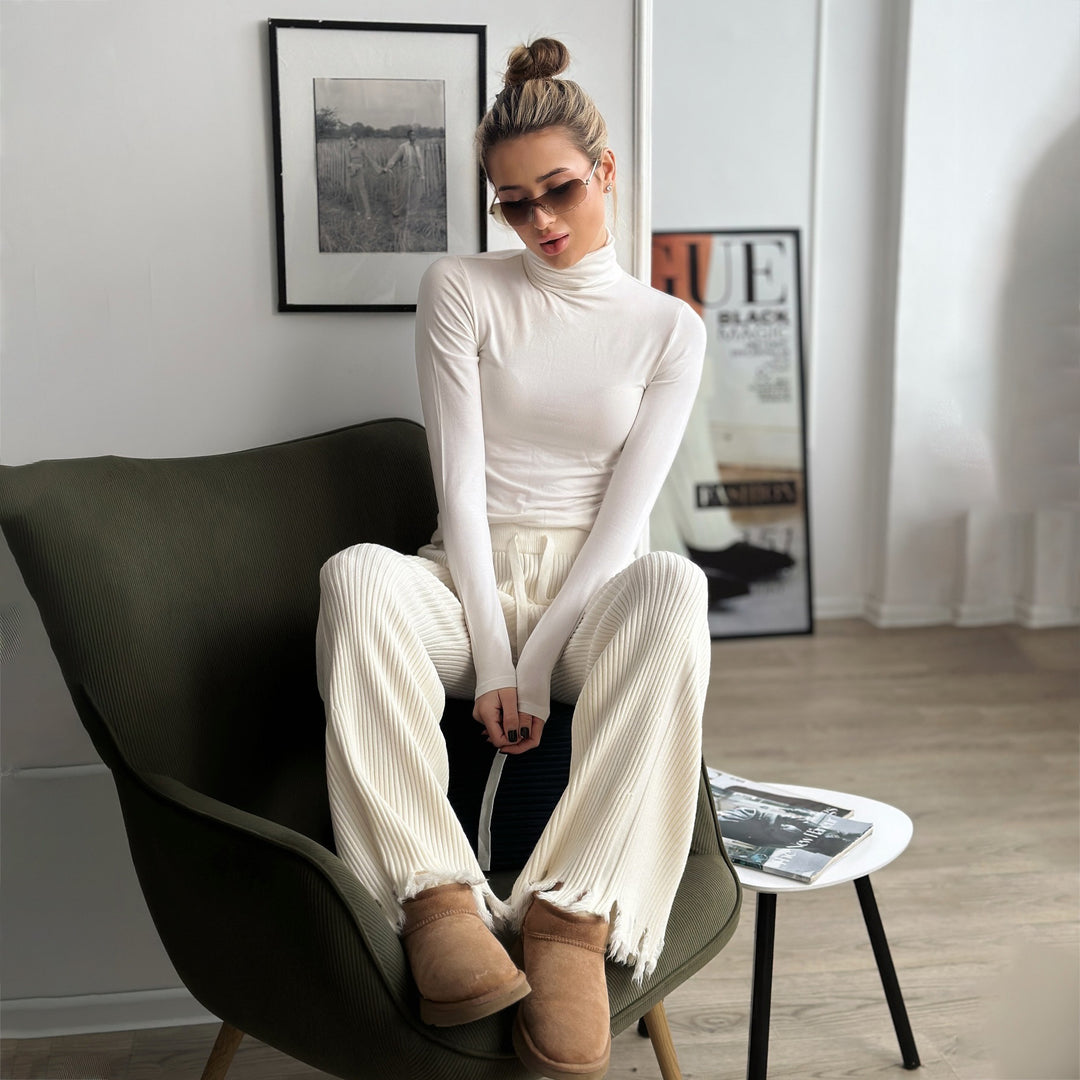 Leather jacket for women with a relaxed fit and elastic cuffs Lune London