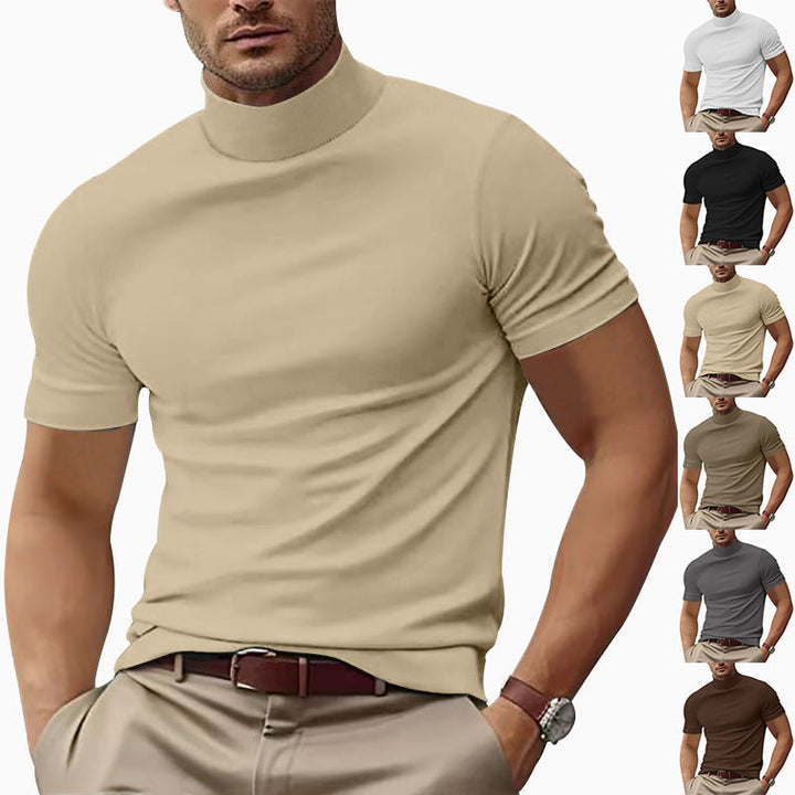 Men's Short Sleeve Turtleneck T-Shirt Lune London