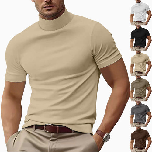 Men's Short Sleeve Turtleneck T-Shirt Lune London