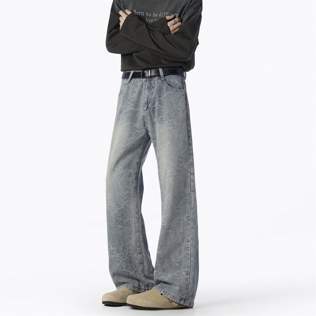 Men's wide jeans with a unique pattern and great comfort Lune London