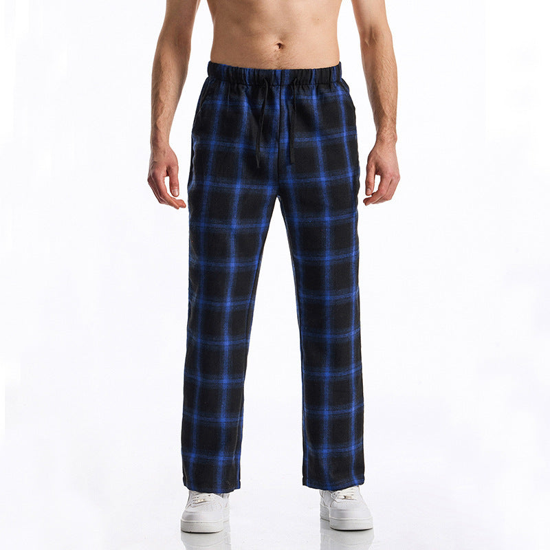 Comfortable casual pants for men with plaid pattern Lune London
