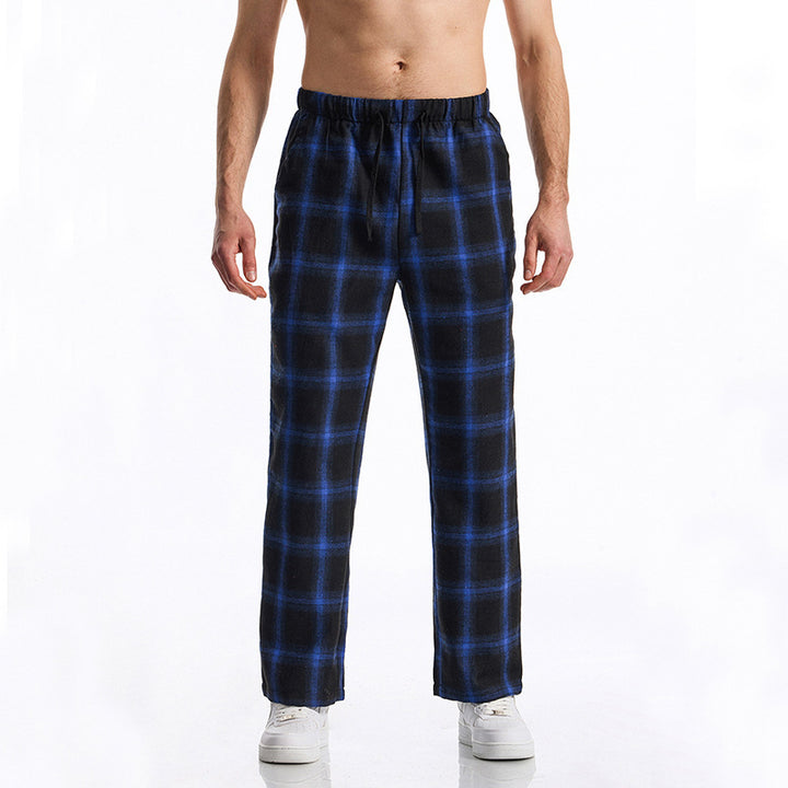 Comfortable casual pants for men with plaid pattern Lune London