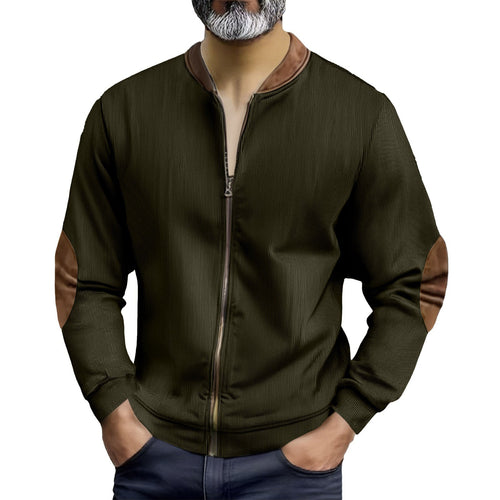 Sporty bomber jacket for men with modern leather accents Lune London