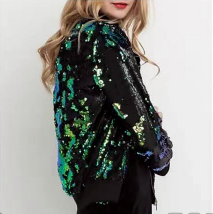 Ladies Bling Bomber Jacket Lune London