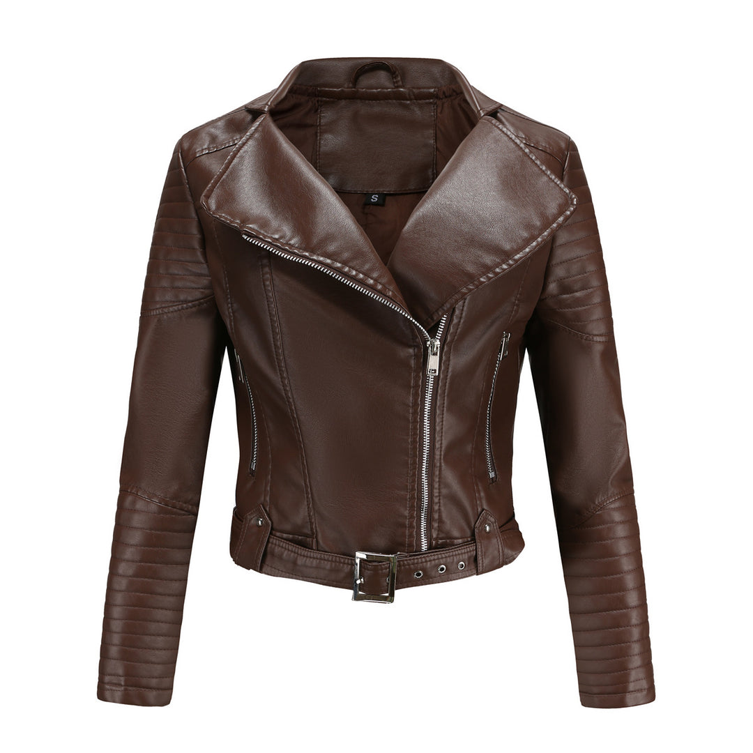 Veste de biker à la mode pour femmes avec un élégant motif matelassé et des détails de fermeture éclair attrayants Lune London