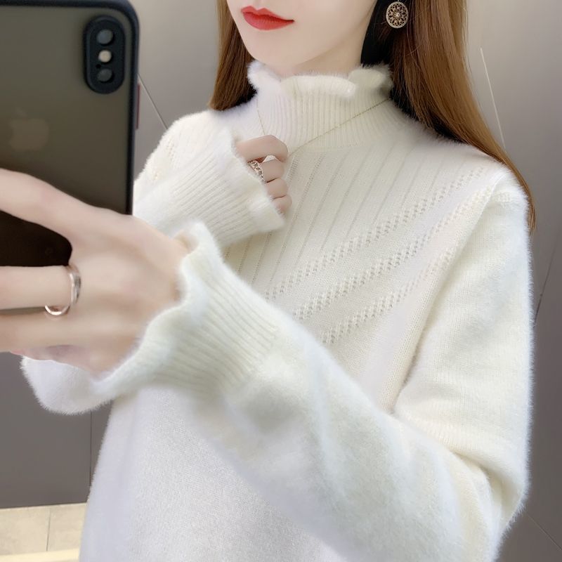 Pull turtleneck confortable pour femme avec design texturé Chic & Stil