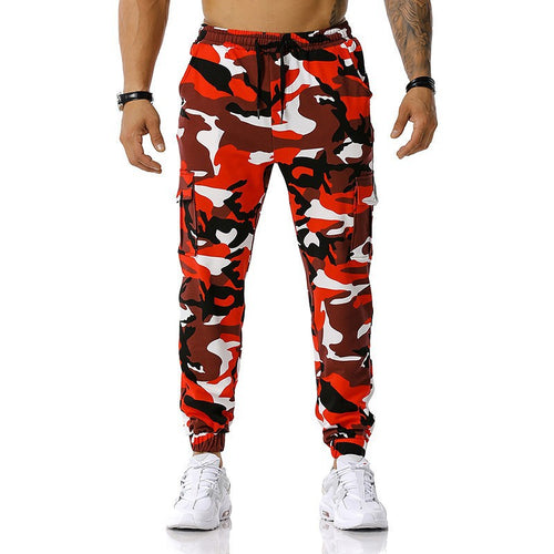 Trendy cargo pants for men with contrasting pockets and elastic waist Chic und Stil