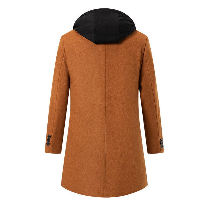 Elegant transitional coat for men with removable hood Lune London