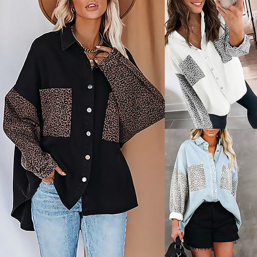 Ladies' Animal Print Shirt Jacket Lune London