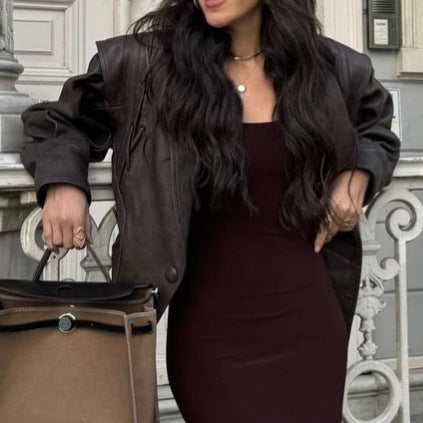 Lune London Women's Biker Jacket in Faux Leather