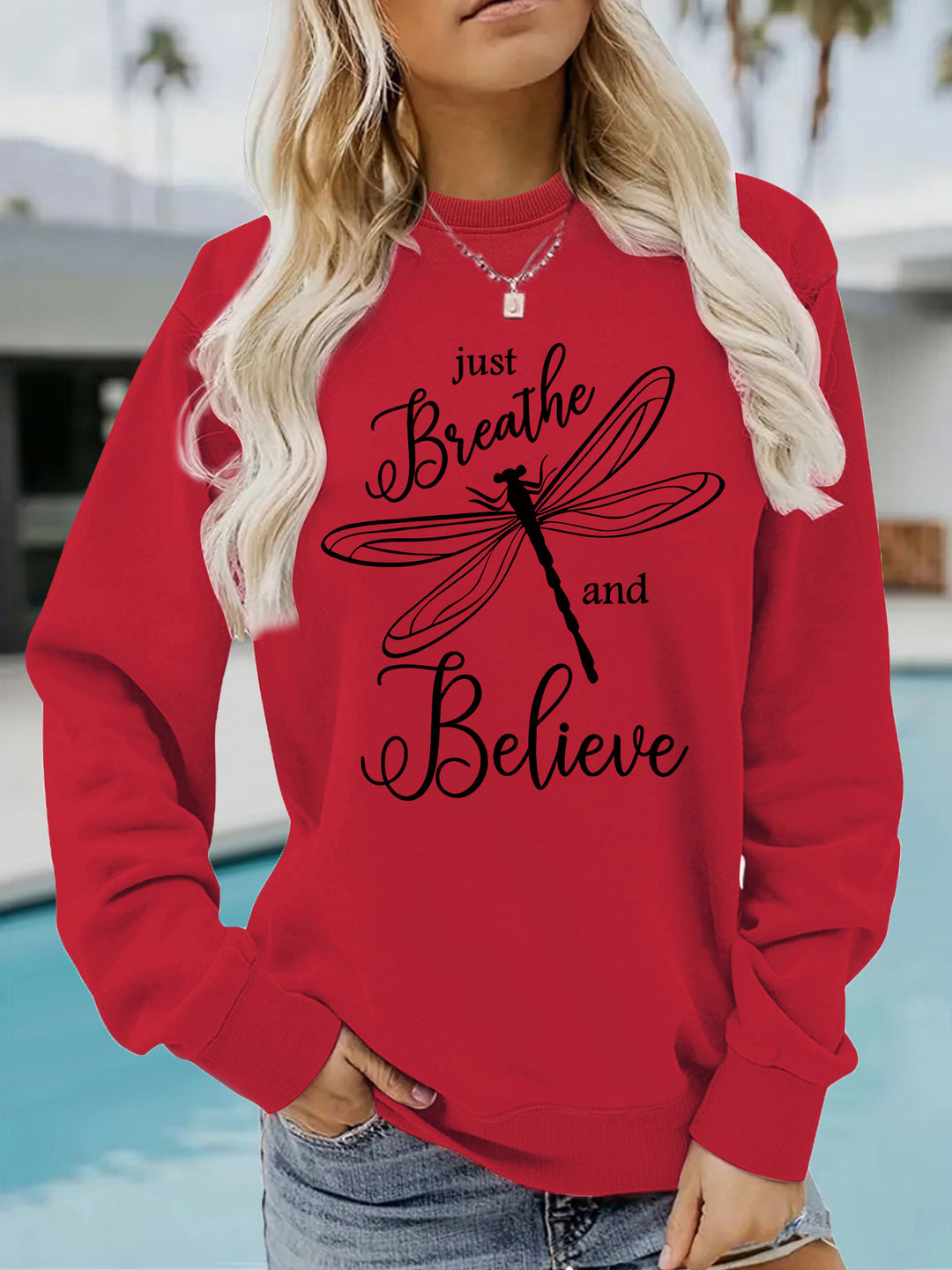 Sweat-shirt femme avec motif inspirant de cerf-volant et coupe décontractée Chic & Stil