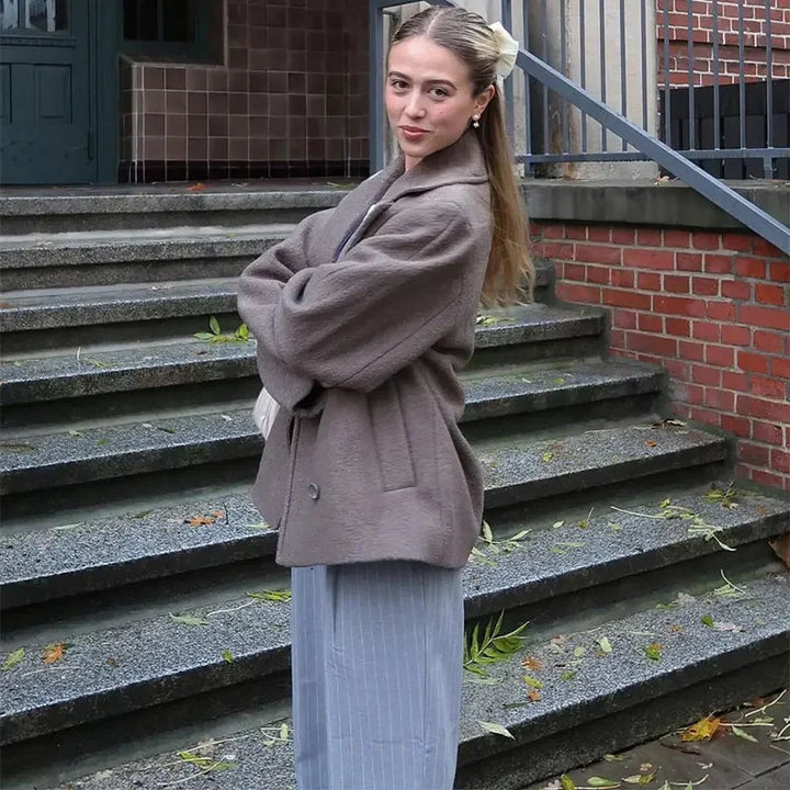 Oversized wool coat for women Lune London