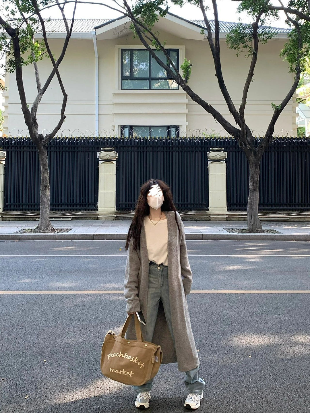 Manteau long en tricot pour femmes en matériau de haute qualité avec poches pratiques Chic & Stil