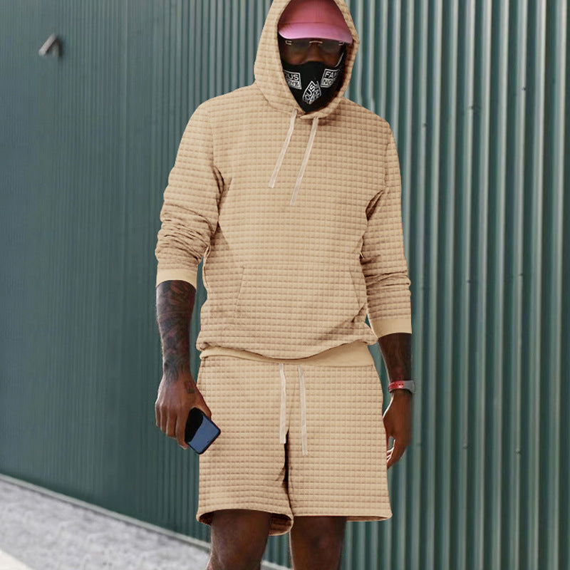 Casual men's set with structured hoodie and shorts Lune London