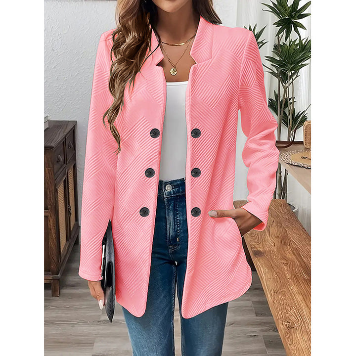 Classic women's blazer with a structured design and modern button details Lune London