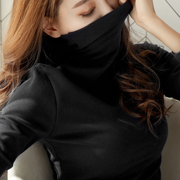 Women's Long Sleeve Turtleneck Top Made of Soft Stretch Material Lune London