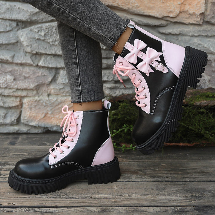 Stylish and sturdy women's boots, featuring a high shaft and colorful accents Lune London