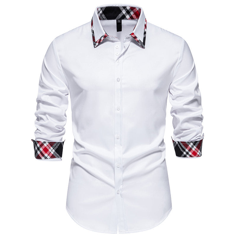 Shirt for men with contrasting collar and modern cut Lune London
