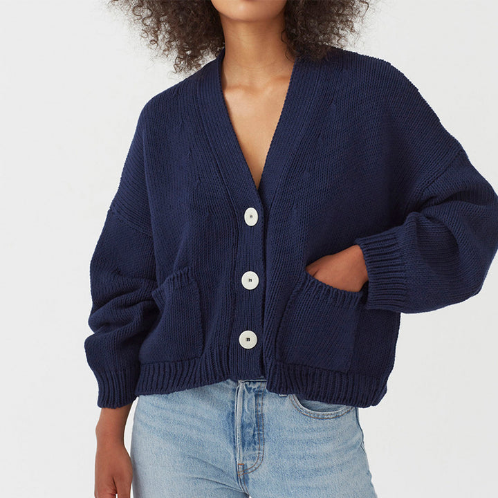 Ladies' knit jacket with practical pockets Lune London