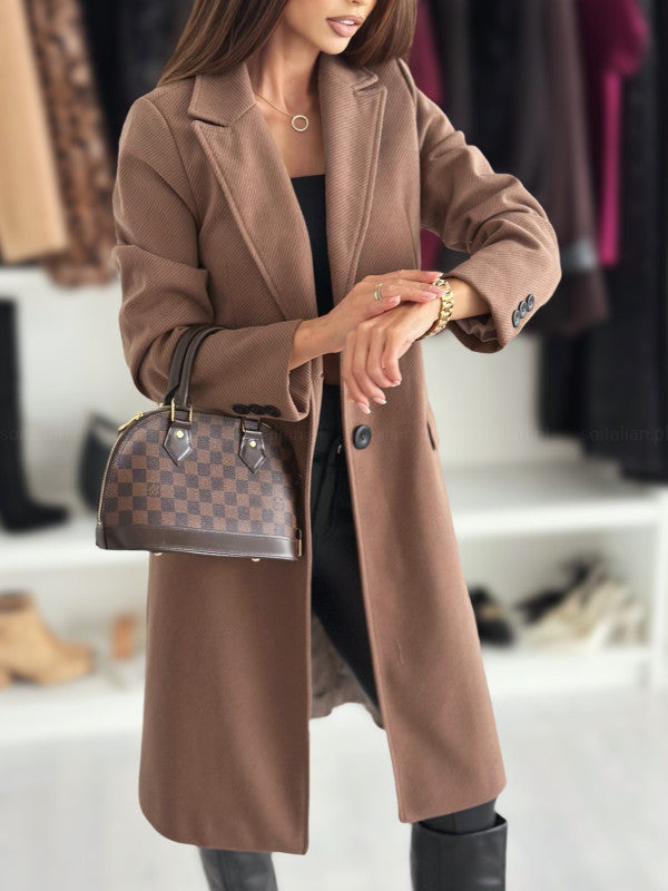 Ladies Elegant Coat for Women with Modern Design Stripes Lune London