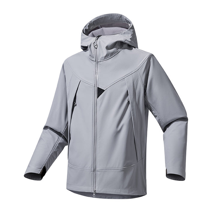 Functional jacket for women with waterproof properties and adjustable hood Lune London
