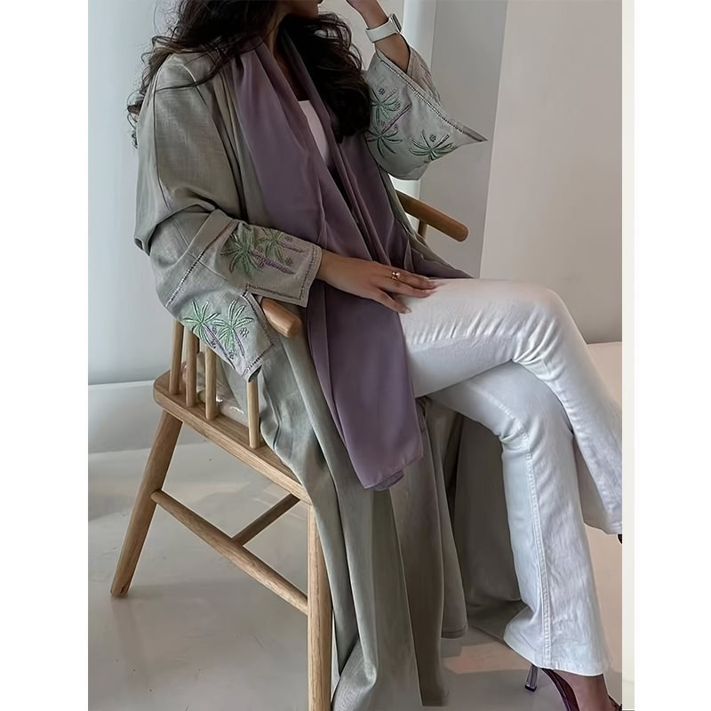 Ladies elegant Kaftan jacket with elaborate embroidery details Lune London