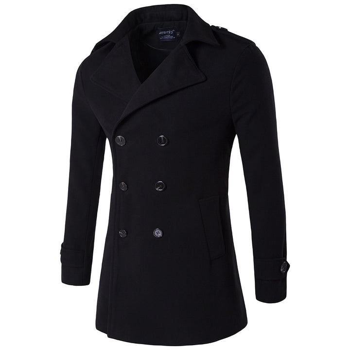 Fashionable men's trench coat with double flap and practical pockets Lune London