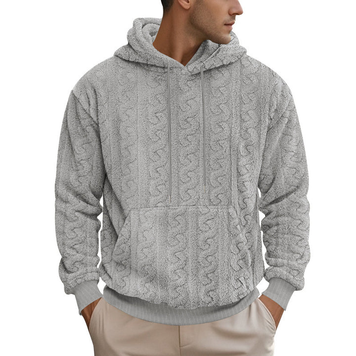 Men's comfortable fleece hoodie with hood and kangaroo pocket Lune London