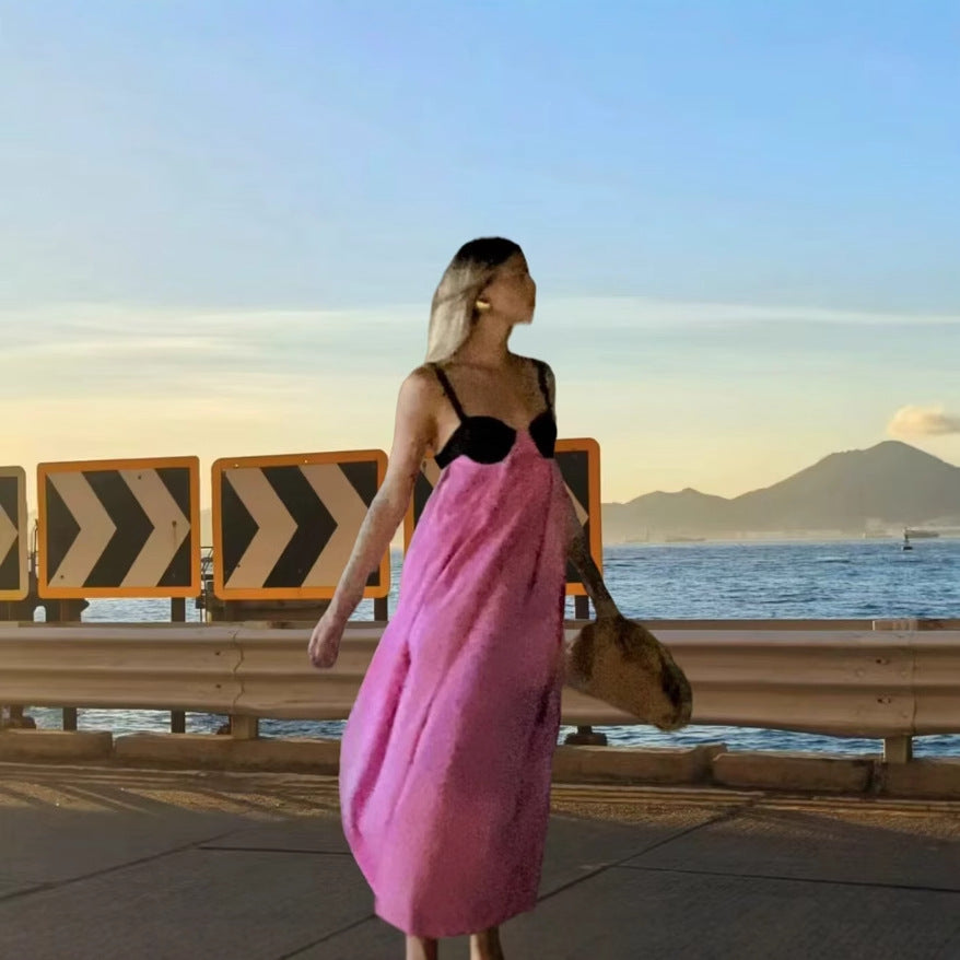 Maxi dress for women with a fitted top and a flowy skirt Lune London